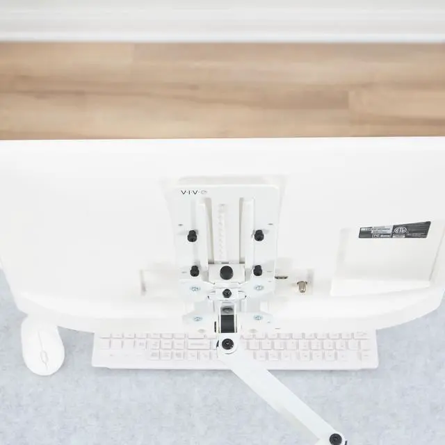 Alt view image 7 of 7 - VIVO White Height Adjustable VESA Adapter Bracket Kit for Individual Monitor