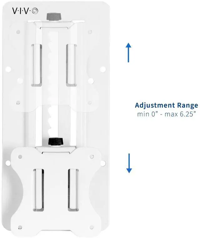 Alt view image 3 of 7 - VIVO White Height Adjustable VESA Adapter Bracket Kit for Individual Monitor