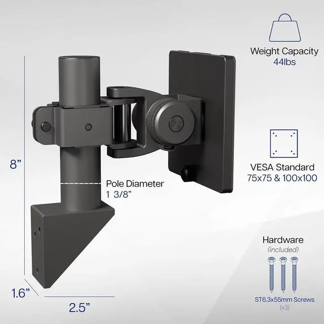 Alt view image 3 of 7 - VIVO Single Ultrawide Monitor Wall Mount for Up to 49" Computer Screens