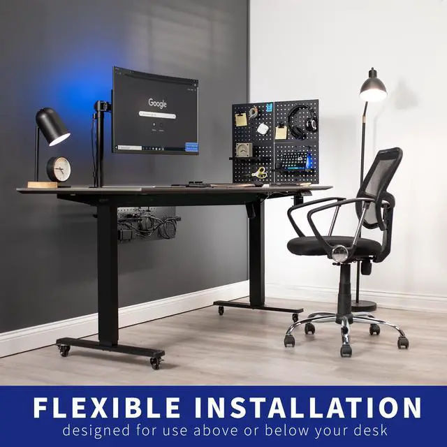 Alt view image 4 of 7 - VIVO Steel Clamp-on 24" x 20" Desktop Pegboard (x2), Magnetic Privacy Panel