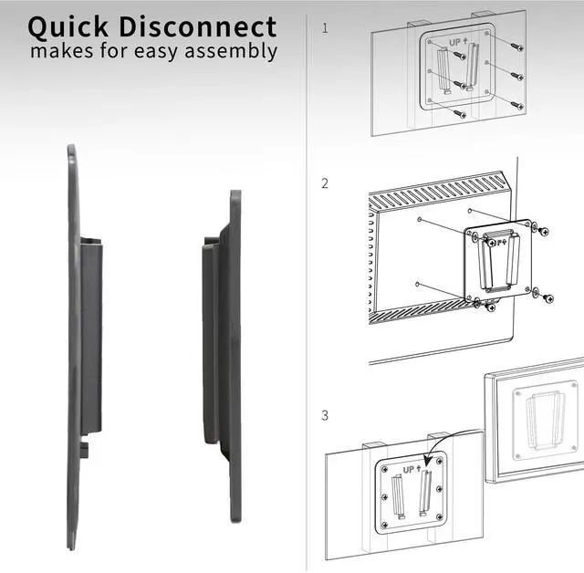 Alt view image 5 of 7 - VIVO Sturdy Plastic Polymer RV TV Mount, VESA 100x100mm Mounting Pattern