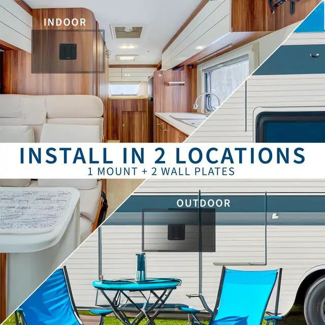 Alt view image 2 of 7 - VIVO Anti-Rust Quick Release Plastic Polymer RV TV Screen Mount Set