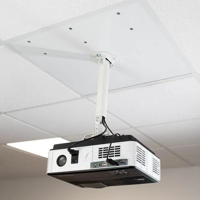 Alt view image 2 of 7 - VIVO Universal White 2x2 ft Drop Ceiling Height Adjustable Projector Mount