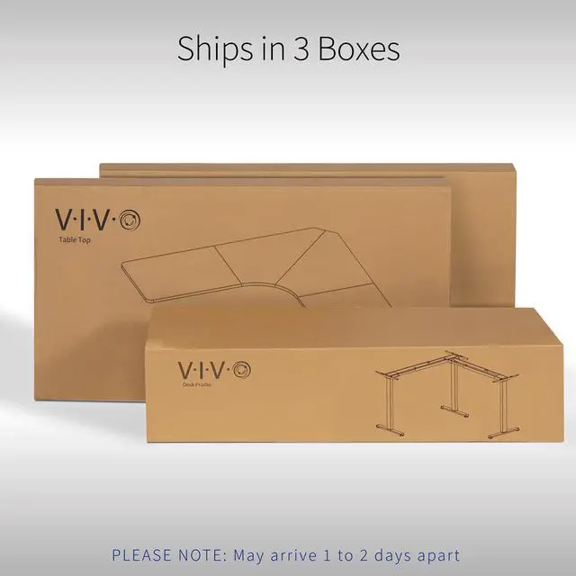 Alt view image 7 of 7 - VIVO Black / White Electric 83" x 83" Curved Corner Stand Up Desk