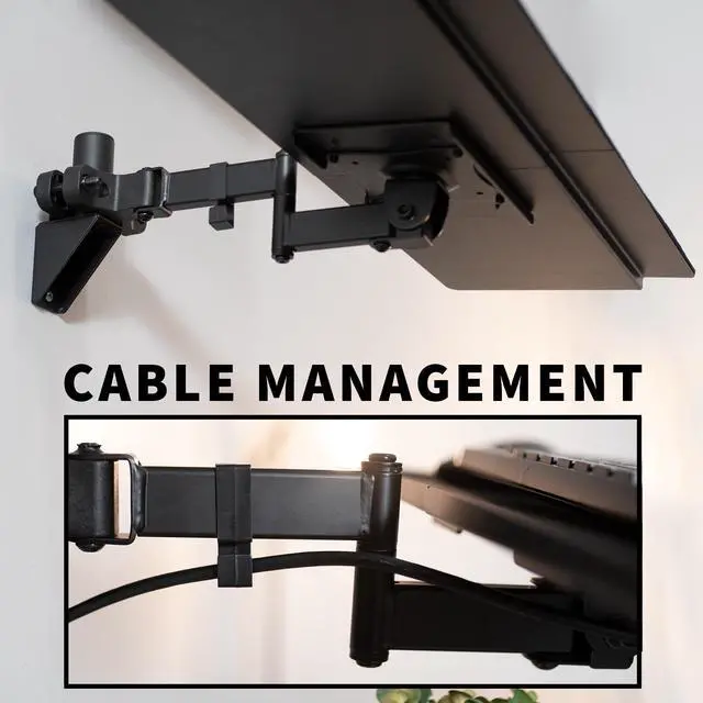 Alt view image 6 of 7 - VIVO Steel Universal Full Motion Pole Mount, 26 Inch Keyboard and Mouse Tray