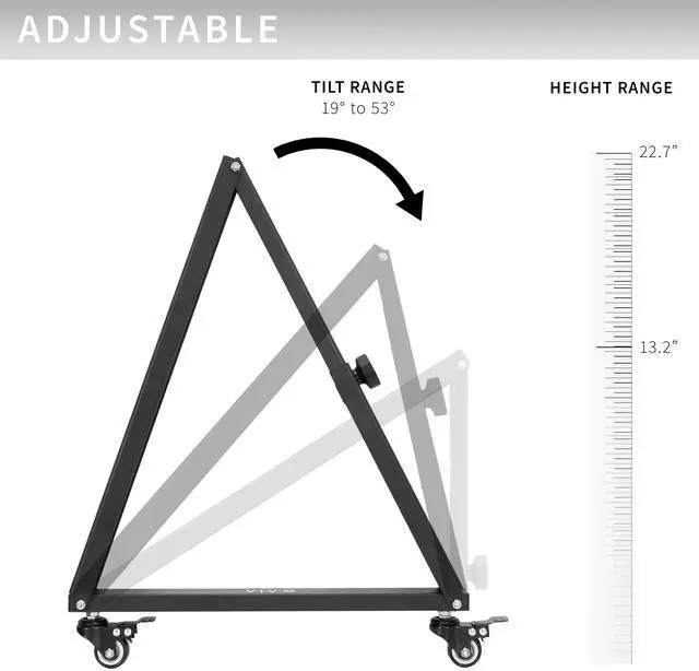 Alt view image 4 of 7 - VIVO Low Height Mobile TV Stand for 32 to 65 inch Flat Curved Screen TV