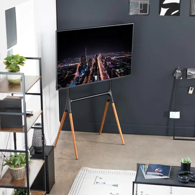 Alt view image 2 of 7 - VIVO Easel Studio TV Adjustable Floor Stand | Mounts 49" to 70" Screens