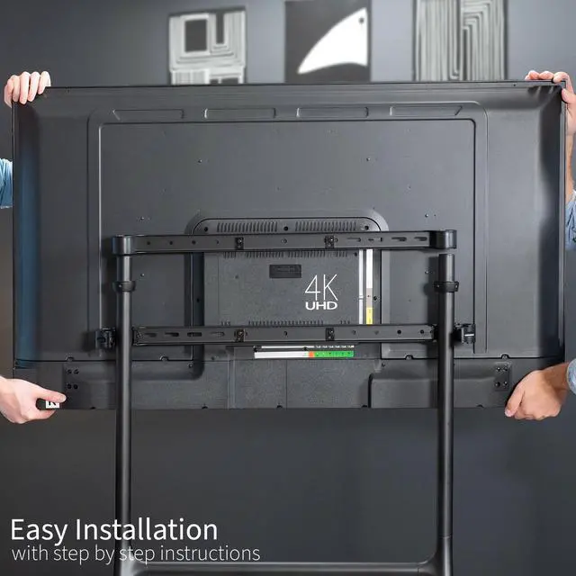 Alt view image 7 of 7 - VIVO Black Easel Studio TV Adjustable Floor Stand | Mounts 49" to 70" Screens