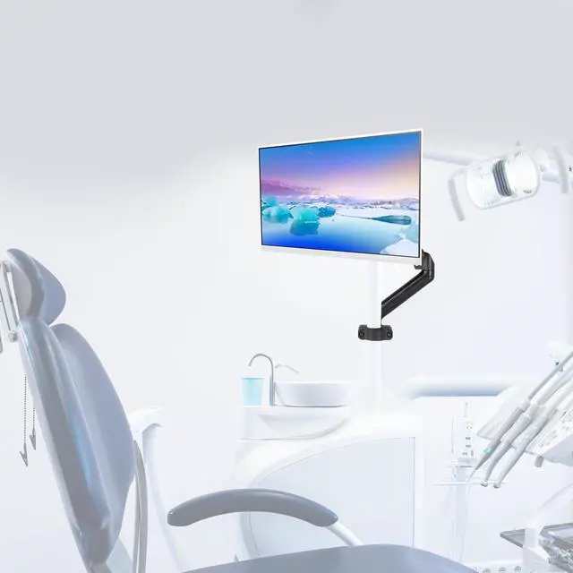 Alt view image 6 of 7 - VIVO Universal Pneumatic Pole Mount Monitor Arm, Fits 17" to 32" Screens