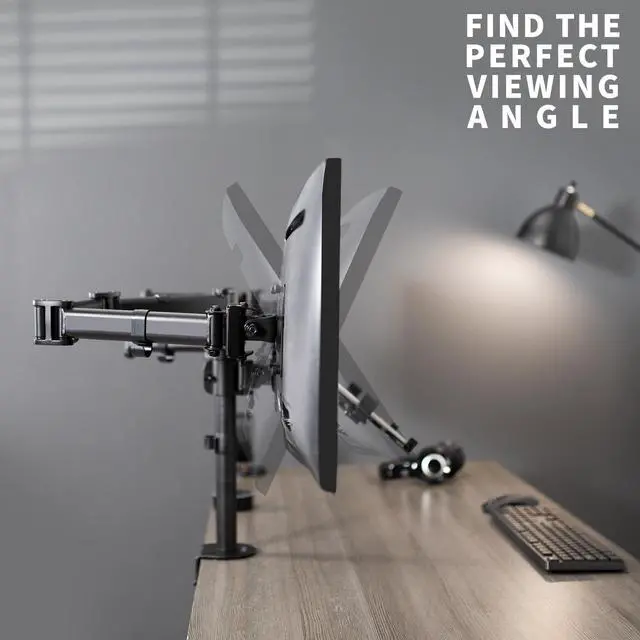 Alt view image 6 of 7 - VIVO Dual 13" to 27" Monitor Mount with Laptop Holder, Horizontal Screen Display