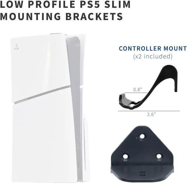 Alt view image 5 of 7 - VIVO Wall and Under Desk Mount Designed for PS5 & PS5 Slim Console