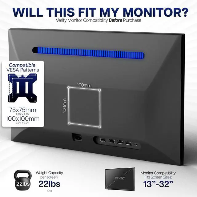 Alt view image 7 of 7 - VIVO White Dual Monitor Desk Mount Adjustable Stand, Fits Screens up to 32"