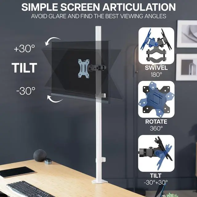 Alt view image 7 of 7 - VIVO Steel Universal Bracket Pole Mount VESA Plate | Fits 13" to 30" Screens