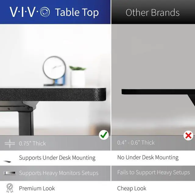 Alt view image 7 of 7 - VIVO Electric 63" x 32" Stand Up Desk, Light Wood Table Top, Black Frame