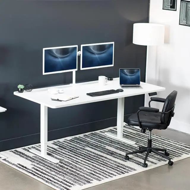 Alt view image 3 of 7 - VIVO Electric 71 x 36 Stand Up Desk, White Table Top, White Frame