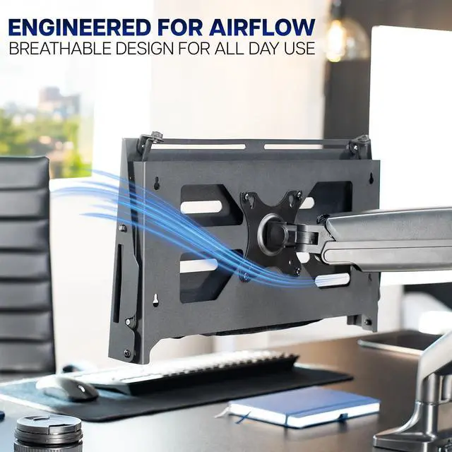 Alt view image 7 of 7 - VIVO Wall and VESA Mounted Flip Down 13 to 17 Laptop Holder, Notebook Tray