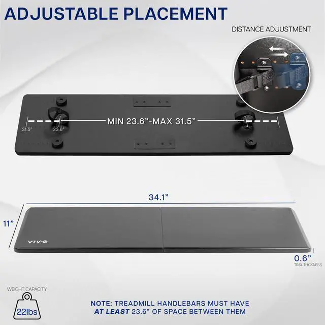 Alt view image 5 of 7 - VIVO Universal Laptop Treadmill Desk Attachment | Notebook Stand for Treadmills
