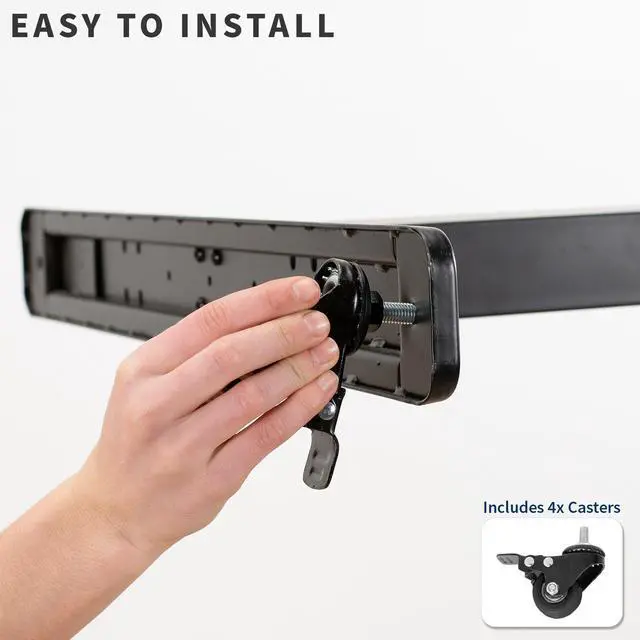 Alt view image 5 of 7 - VIVO 1.5 inch M8 Caster Wheels (Set of 4) for TV Carts, Desk Frames, and More