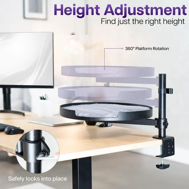 Alt view image 6 of 7 - Life Finds Clamp-on Round Cat Bed for Home Office Desk