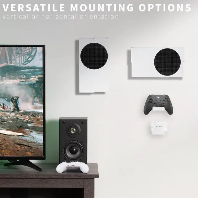 Alt view image 4 of 7 - VIVO Wall Mount Designed for Xbox Series S, Horizontal & Vertical Orientation