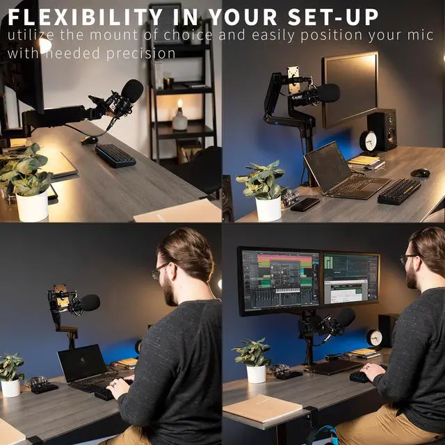Alt view image 3 of 7 - VIVO Black Universal Microphone VESA Adapter Kit, VESA 75x75mm and 100x100mm