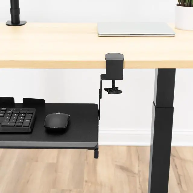 Alt view image 6 of 7 - VIVO Black Height Adjustment Kit for MOUNT-KB05E Under Desk Keyboard Tray Series