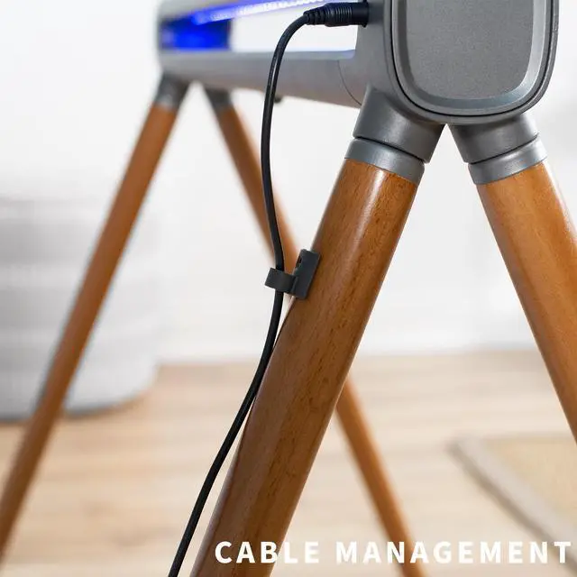 Alt view image 6 of 7 - VIVO Wood Easel Studio 49" to 70" TV Adjustable Floor Stand with RGB Lights