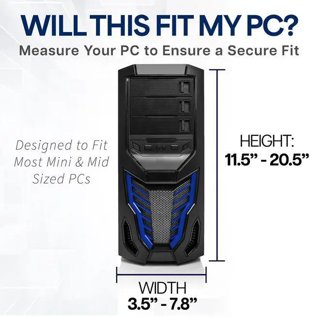 Alt view image 3 of 7 - VIVO Black Under-Desk and Wall PC Mount, Computer Case Holder with 135 Swivel