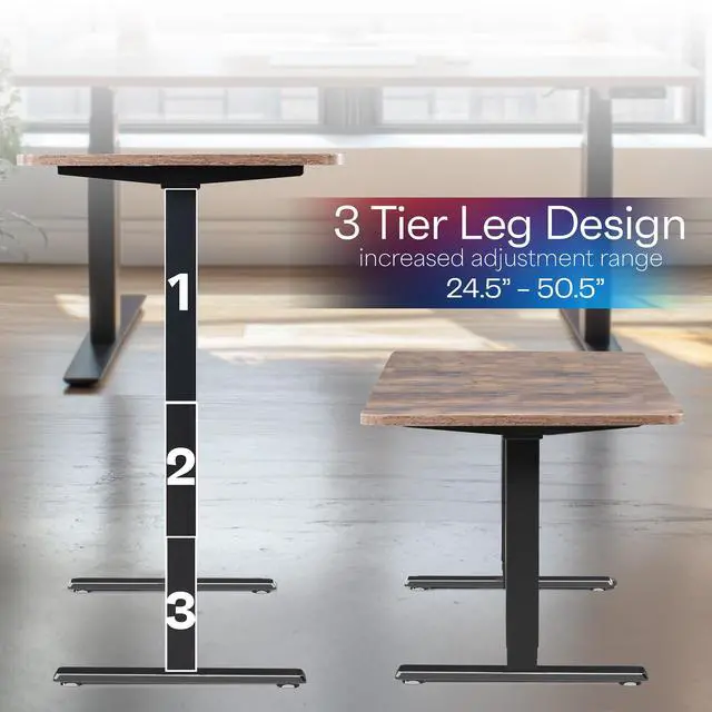 Alt view image 6 of 7 - VIVO Black Electric Dual Motor Standing Desk Frame for 40 to 84 inch Table Tops