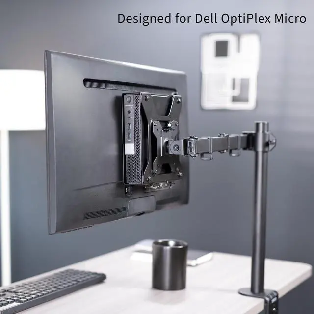 Alt view image 2 of 7 - VIVO Behind Monitor VESA Mount Designed for Dell OptiPlex Micro CPU