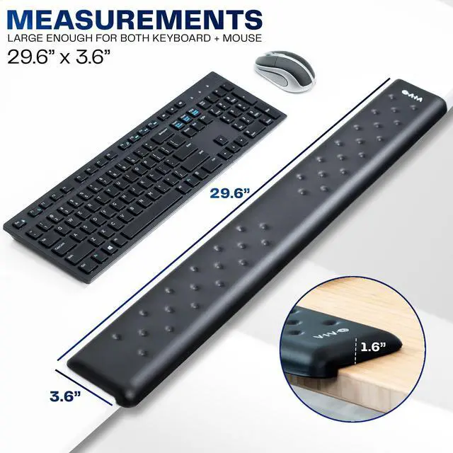 Alt view image 3 of 7 - VIVO Black 30 Wrist Pad for Desk