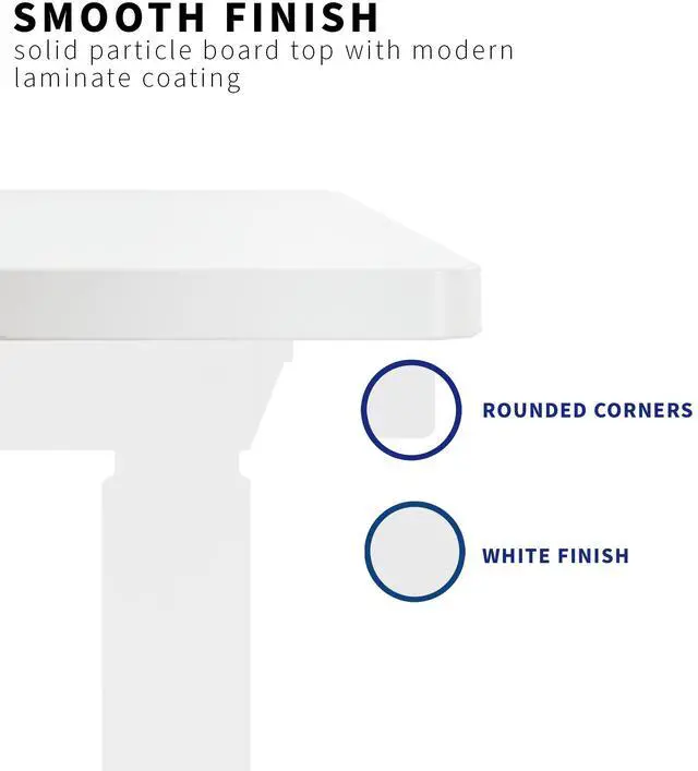 Alt view image 5 of 7 - VIVO White 60 x 30 inch Universal Table Top for Sit to Stand Desk Frames