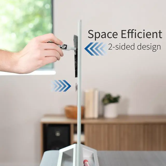 Alt view image 4 of 7 - VIVO Glass Dry Erase Board Desktop Divider | 23" x 19" Whiteboard Partition