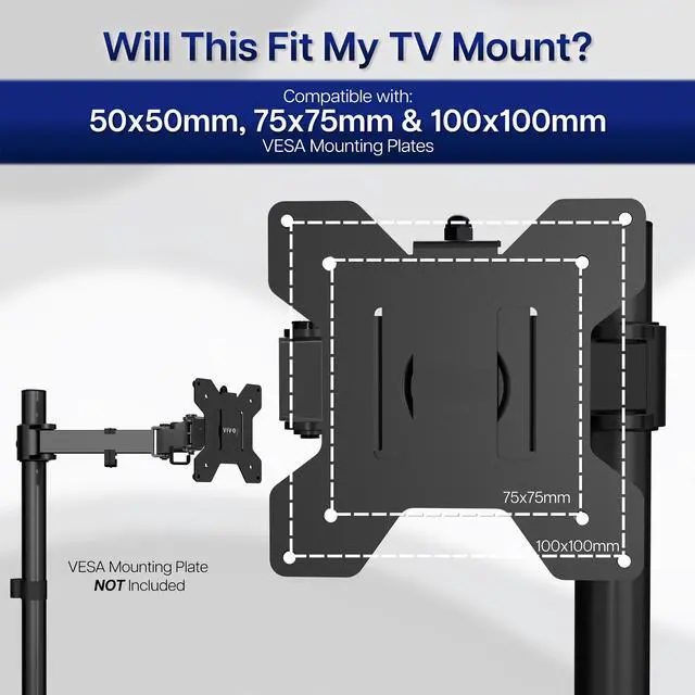 Alt view image 4 of 7 - VIVO Steel Adapter VESA Bracket 200x200mm for Screen Sizes 23" to 42"