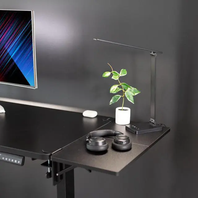 Alt view image 2 of 7 - VIVO Black Clamp-on 24" x 12" Desk Extension, Accessory Platform, Keyboard Tray