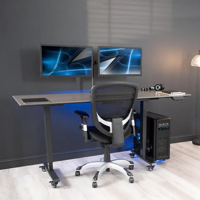 Alt view image 7 of 7 - VIVO Black Computer Large Desktop ATX Case, CPU Rolling Stand, Adjustable Cart