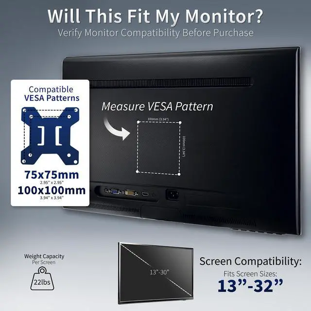 Alt view image 5 of 7 - VIVO White Dual Monitor Adjustable Mount w/ Glass Base, Fits 2 Screens up to 32"