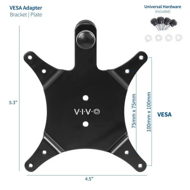 Alt view image 2 of 7 - VIVO VESA Adapter Plate Bracket Designed for Compatible Viotek and MSI Monitors