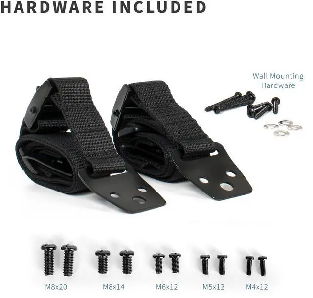 Alt view image 2 of 6 - VIVO TV Anti-Tip Heavy Duty Cable Straps Safety Kit for Screen and Furniture