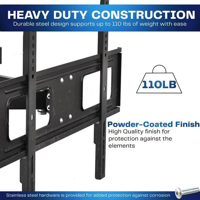 Alt view image 5 of 7 - VIVO Outdoor Full Motion 37 to 80 TV Screen Wall Mount