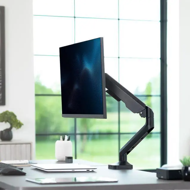 Alt view image 2 of 7 - VIVO Pneumatic Arm Single Ultrawide Monitor Desk Mount, Fits up to 40" Screens