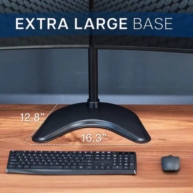 Alt view image 6 of 7 - VIVO Freestanding Dual Monitor Desk Stand For Ultrawide Computer Screens to 38"