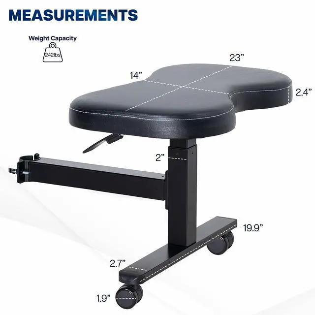 Alt view image 7 of 7 - VIVO Height Adjustable Retrofit Footrest for Office Chair