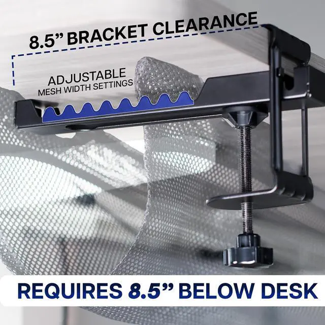 Alt view image 4 of 7 - VIVO Black 36" Clamp-on Under Desk Cable Net, Mesh Cable Management