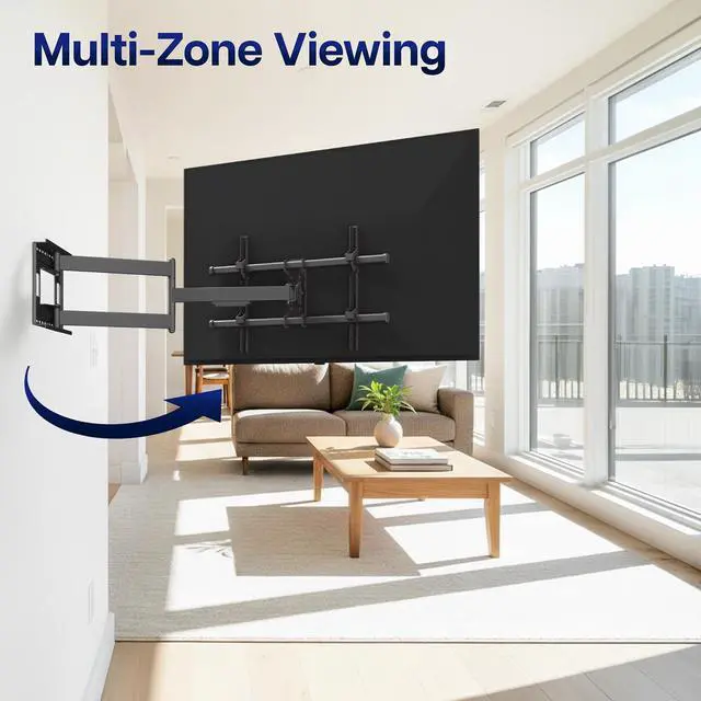 Alt view image 2 of 7 - VIVO TV Wall Mount for 37" to 80" Plasma Screen | Fully Articulating VESA Mount