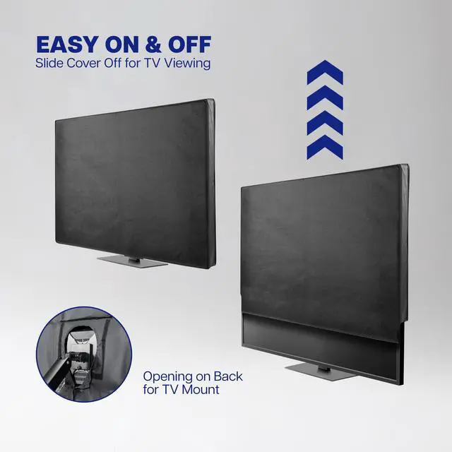 Alt view image 5 of 7 - Black Screen Cover for 40" to 43" TV, Outdoor Waterproof Weather Resistant