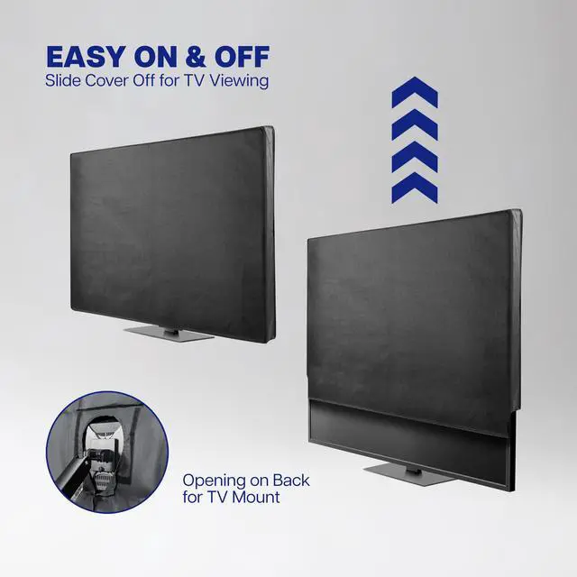 Alt view image 5 of 7 - Black Screen Cover for 60" to slim 65" TV, Outdoor Waterproof Weather Resistant