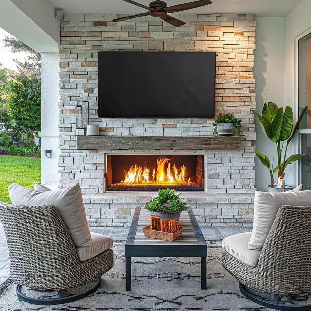 Alt view image 6 of 7 - Black Screen Cover for 60" to slim 65" TV, Outdoor Waterproof Weather Resistant
