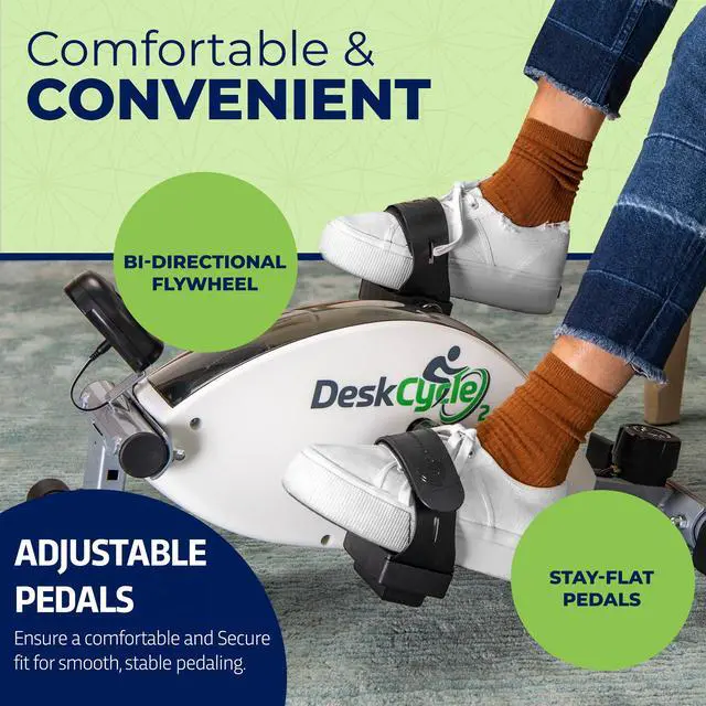Alt view image 3 of 7 - DeskCycle 2 Under Desk Bike Pedal Exerciser with Adjustable Height