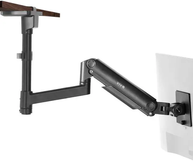 Main image of VIVO Under-Surface Clamp Monitor Arm Mount, Fits Screens 17"-32, 33lbs Capacity